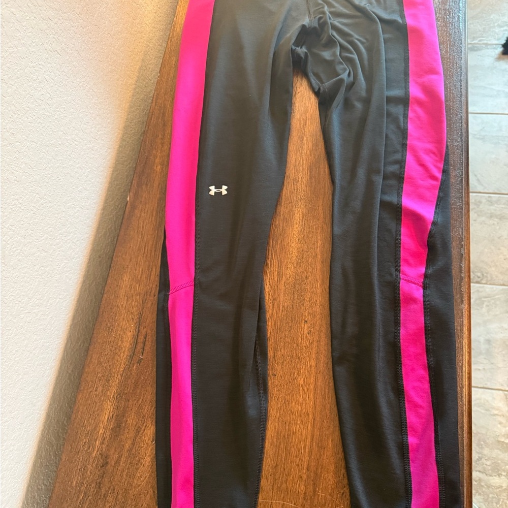 Under Armour Black and Pink Leggings